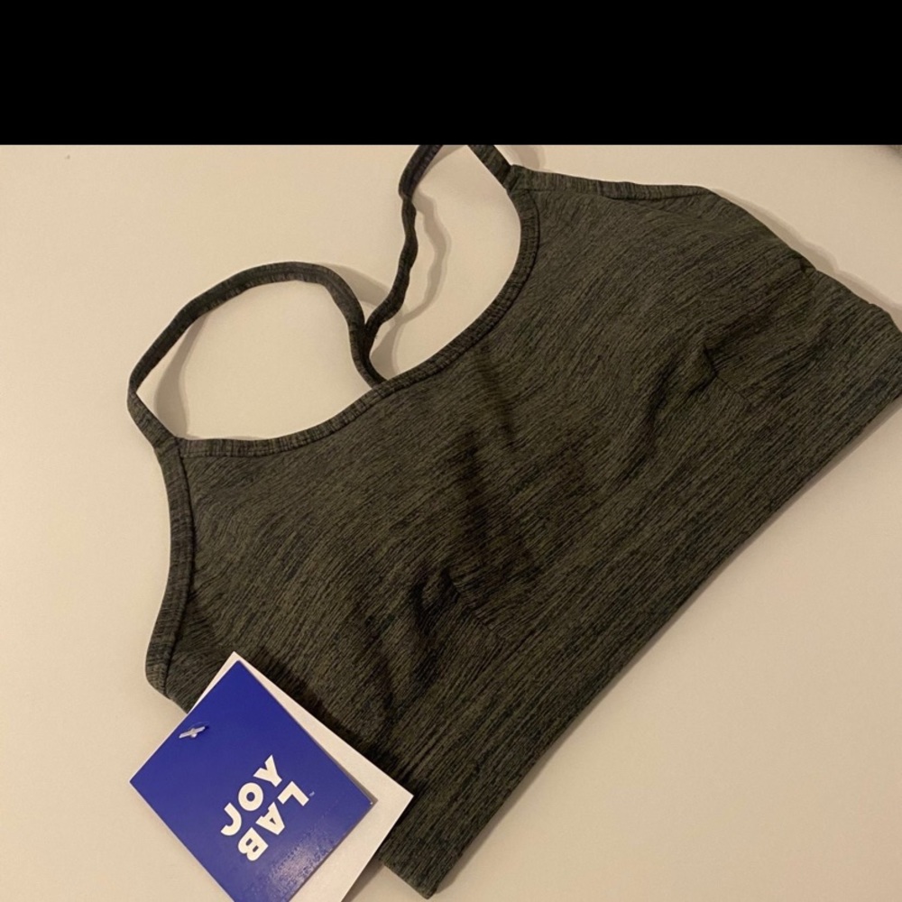 NWT WOMENS XS WORKOUT BRA JOY LAB GREY CHARCOAL